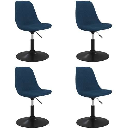 Okretne blagovaonske stolice 4 kom plave baršunaste Cijena