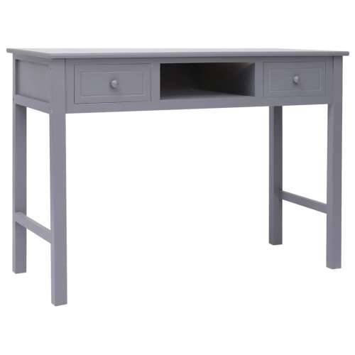 Radni stol sivi 108 x 45 x 76 cm od masivnog drva paulovnije