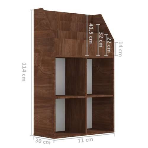 Stalak za dječje časopise smeđa boja hrasta 71x30x114 cm drveni - Smeđi hrast 1 Cijena