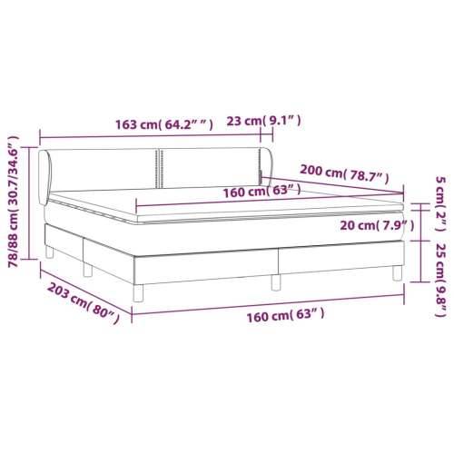 Krevet s oprugama i madracem crni 160x200 cm baršunasti - Crna 160 x 200 cm Obično s čavlima Cijena