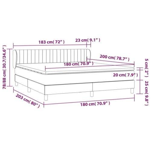 Krevet s oprugama i madracem svjetlosivi 180x200 cm baršunasti - Svjetlosiva 180 x 200 cm Okomite pruge Cijena