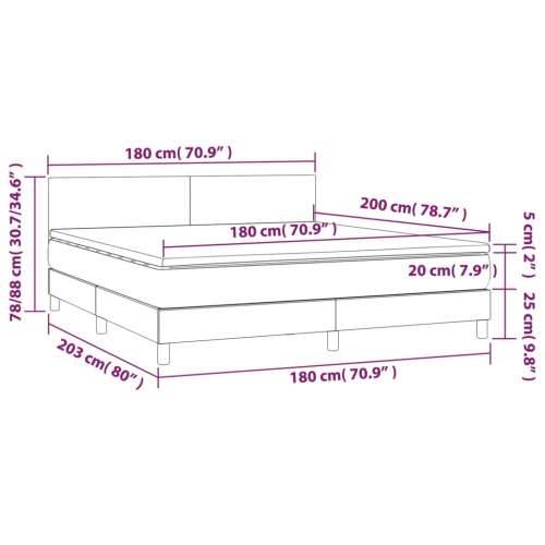 Krevet s oprugama i madracem svjetlosivi 180x200 cm baršunasti Cijena