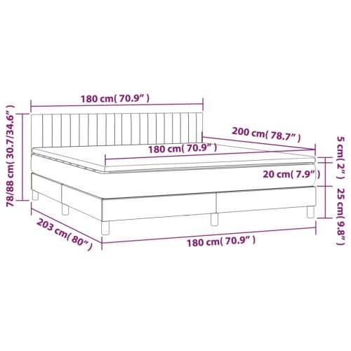 Krevet s oprugama i madracem svjetlosivi 180x200 cm baršunasti Cijena