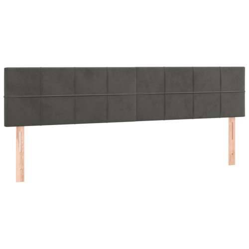 Krevet s oprugama i madracem tamnosivi 180x200 cm baršunasti - Tamno siva 180 x 200 cm Blok s kvadratima Cijena