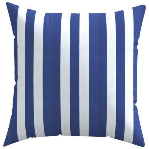 Ukrasni jastuci 4 kom plavo-bijeli prugasti 50x50 cm od tkanine Cijena