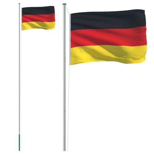 Njemačka zastava i jarbol 6,23 m aluminijska Cijena