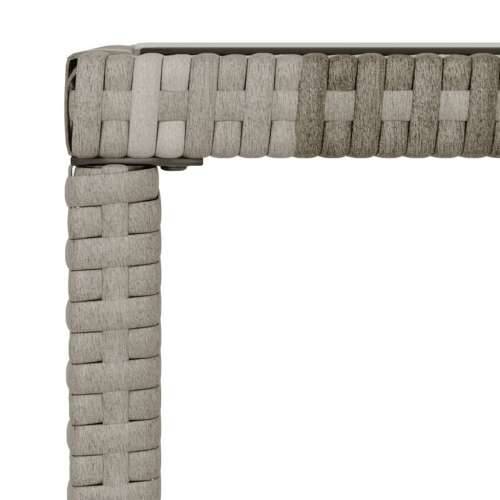 4-dijelna vrtna garnitura od poliratana s jastucima siva Cijena