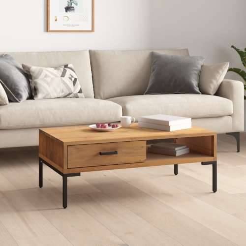 Stolić za kavu 90 x 50 x 35 cm od masivne borovine - Smeđa 1 Cijena