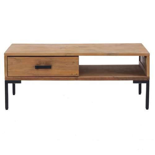Stolić za kavu 90 x 50 x 35 cm od masivne borovine - Smeđa 1 Cijena