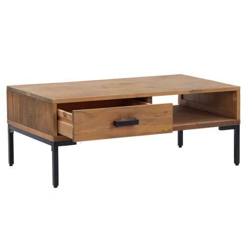 Stolić za kavu 90 x 50 x 35 cm od masivne borovine - Smeđa 1 Cijena