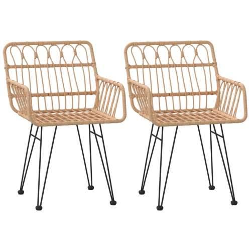 Vrtna garnitura - 3-dijelni vrtni blagovaonski set od poliratana - Smeđa Dužina stola 80 cm 2 Cijena