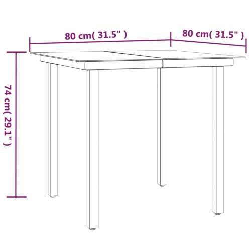 Vrtna garnitura - 3-dijelni vrtni blagovaonski set od poliratana - Smeđa Dužina stola 80 cm 2 Cijena