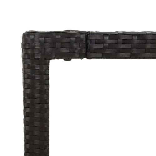 Vrtna garnitura - 5-dijelni vrtni blagovaonski set s jastucima od poliratana crni - Crna Dužina stola 90 cm 4 Cijena