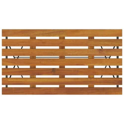 Sklopivi bistro stol 100 x 54 x 71 cm od drva bagrema i čelika Cijena