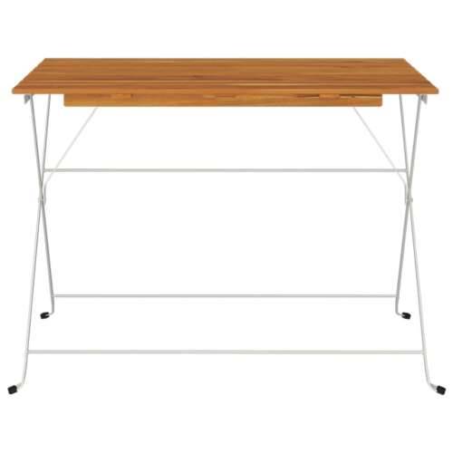Sklopivi bistro stol 100 x 54 x 71 cm od drva bagrema i čelika Cijena
