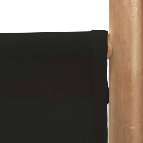 Paravan - Sklopiva sobna pregrada s 3 panela 120 cm od bambusa i platna - Crna 120 x 180 cm 1 Cijena