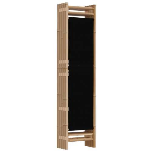 Paravan - Sklopiva sobna pregrada s 5 panela 200 cm od bambusa i platna - Crna 200 x 180 cm 1 Cijena