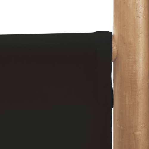 Paravan - Sklopiva sobna pregrada s 5 panela 200 cm od bambusa i platna - Crna 200 x 180 cm 1 Cijena