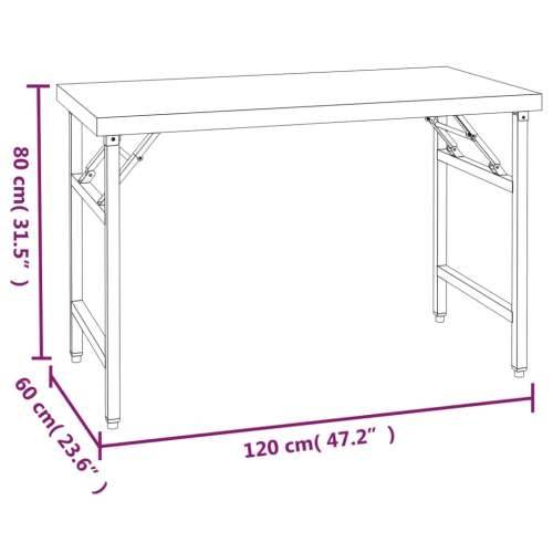 Kuhinjski radni stol s policom 120x60x145 cm nehrđajući čelik Cijena