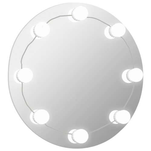 Zidno ogledalo s LED svjetlima okruglo stakleno Cijena