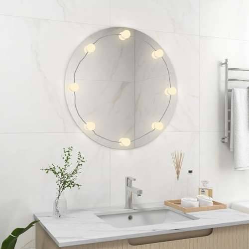 Zidno ogledalo s LED svjetlima okruglo stakleno Cijena
