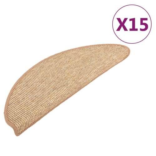 Ljepljivi tepisi za stepenice 15kom svjetlosmeđi 65x21x4cm - Svjetlosmeđa 65 x 25 cm 15 Cijena