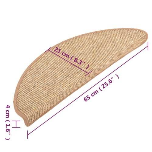 Ljepljivi tepisi za stepenice 15kom svjetlosmeđi 65x21x4cm - Svjetlosmeđa 65 x 25 cm 15 Cijena