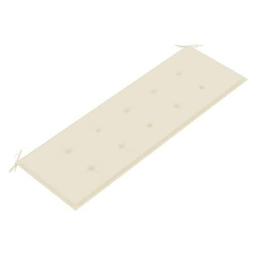 Klupa Batavia s krem jastukom 150 cm od masivne tikovine - Krema 150 cm 1 Cijena
