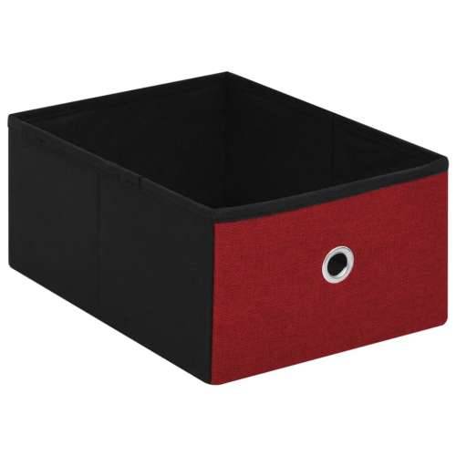 Sklopiva klupa za pohranu boja vina 76x38x38 cm umjetno platno - boja crnog vina Cijena