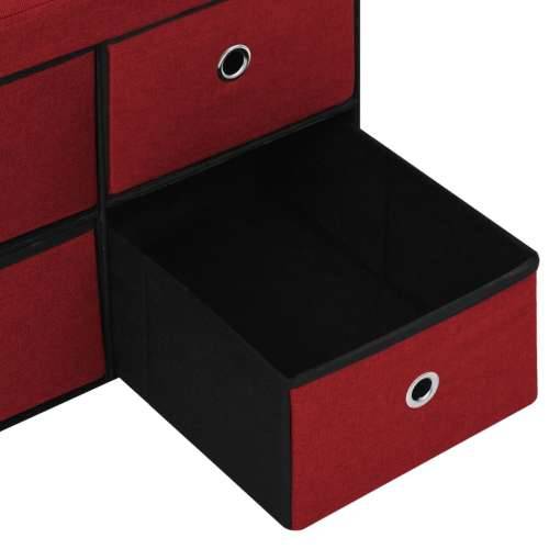 Sklopiva klupa za pohranu boja vina 76x38x38 cm umjetno platno - boja crnog vina Cijena
