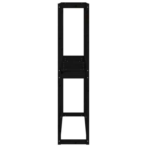 Stalak za gume crni 120x40x180 cm od masivne borovine Cijena