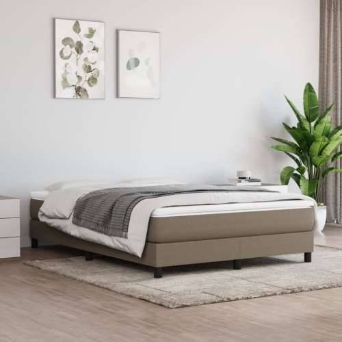 Krevet s oprugama i madracem smeđesivi 140 x 190 cm od tkanine - Sivo-smeđa 140 x 190 cm 25 cm Cijena
