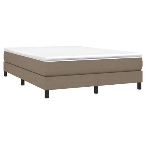 Krevet s oprugama i madracem smeđesivi 140 x 190 cm od tkanine - Sivo-smeđa 140 x 190 cm 25 cm Cijena