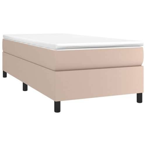 Krevet s oprugama i madrac cappuccino 90x190 cm od umjetne kože - Boja cappuccina 90 x 190 cm 35 cm Cijena