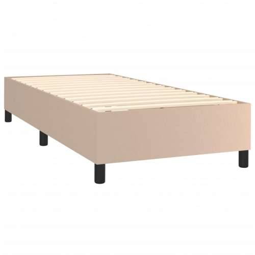 Krevet s oprugama i madrac cappuccino 90x190 cm od umjetne kože - Boja cappuccina 90 x 190 cm 35 cm Cijena