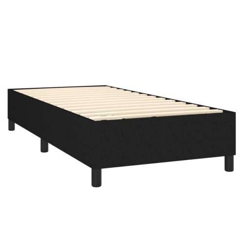 Box spring krevet s madracem crni 90x190 cm od tkanine Cijena