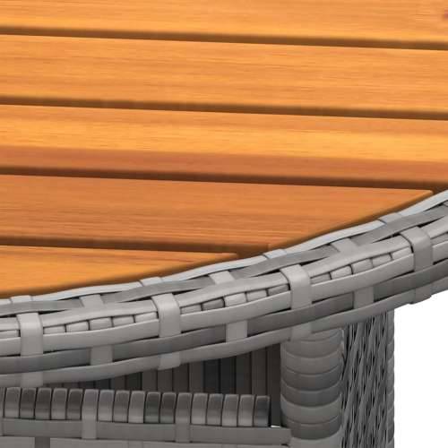 5-dijelni vrtni bistro set od poliratana sivi - Siva i smeđa Ø 80 cm table 4 Cijena