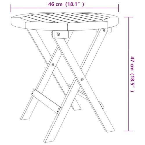 Bistro stol Ø 46 x 47 cm od masivnog bagremovog drva - Smeđa 1 Okruglo Cijena