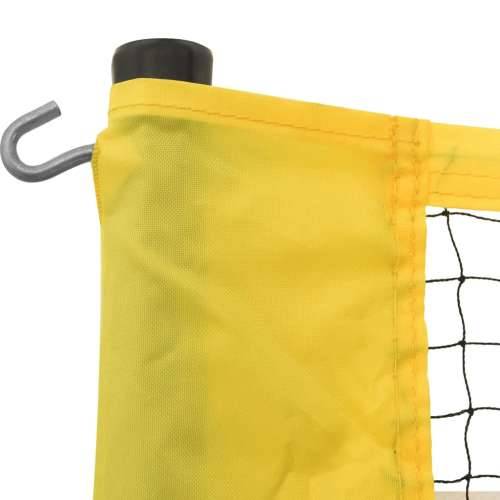 Mreža za badminton žuto-crna 600 x 155 cm od PE tkanine Cijena