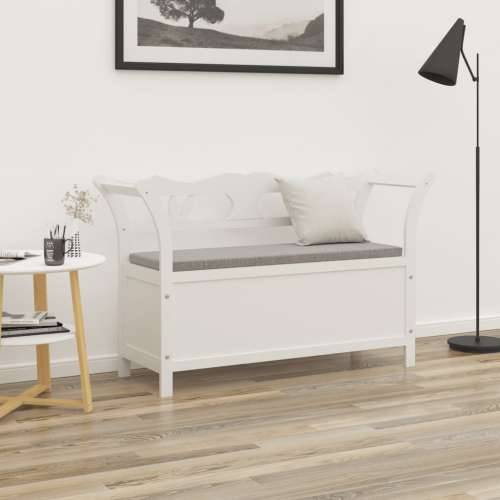 Klupa bijela 107 x 45 x 75,5 cm od masivne jelovine - Bijela Cijena