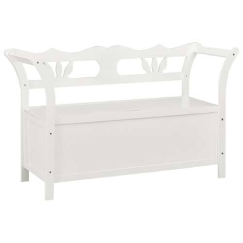 Klupa bijela 107 x 45 x 75,5 cm od masivne jelovine - Bijela Cijena