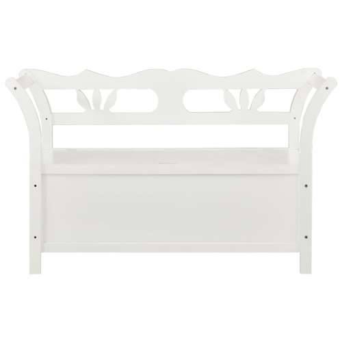 Klupa bijela 107 x 45 x 75,5 cm od masivne jelovine - Bijela Cijena