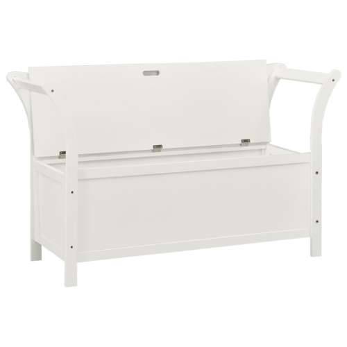 Klupa bijela 107 x 45 x 75,5 cm od masivne jelovine - Bijela Cijena