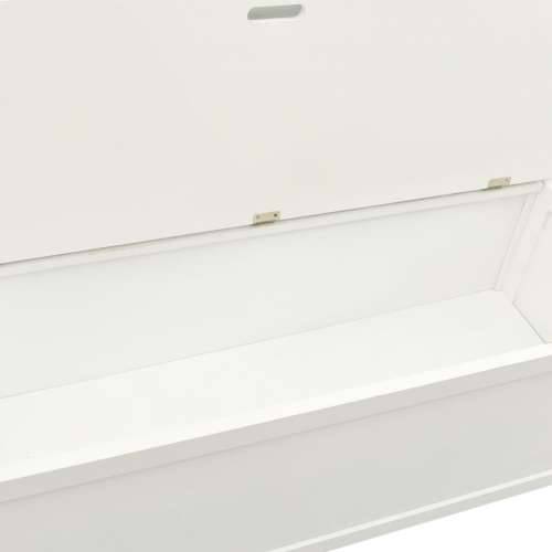Klupa bijela 107 x 45 x 75,5 cm od masivne jelovine - Bijela Cijena