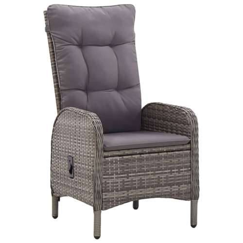 5-dijelni vrtni bistro set od poliratana sivi - Siva Ø 80 cm table 4 Cijena