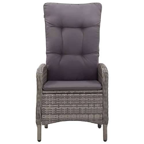 5-dijelni vrtni bistro set od poliratana sivi - Siva Ø 80 cm table 4 Cijena