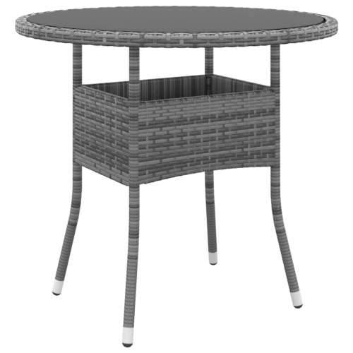 5-dijelni vrtni bistro set od poliratana sivi - Siva Ø 80 cm table 4 Cijena