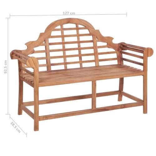 Vrtna klupa 127 x 58,5 x 92,5 cm od masivne tikovine Cijena