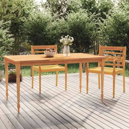 Stol Batavia 150 x 90 x 75 cm od masivne tikovine - prirodna tikovina 150 x 90 x 75 cm 1 Cijena