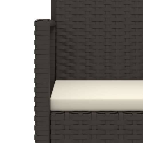 3-dijelni set vanjskih sofa od poliratana s jastucima crni Cijena